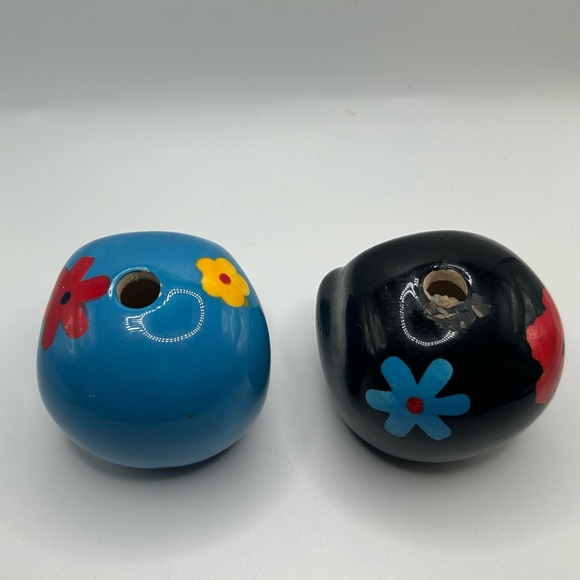 💀Dia de los Muertos Day of the Dead Set 2 Decorative Ceramic Skulls Calaveras - Picture 7 of 9